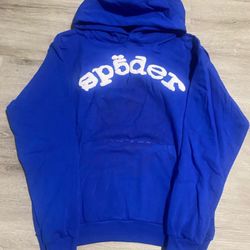 Dark Blue Spider Hoodie Medium-large