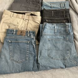 6- 36x30 Men’s Dress n Jeans