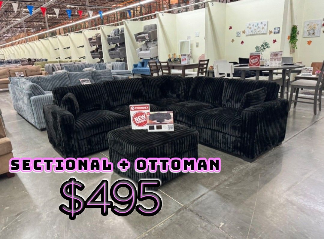 New Black Sectional Sofa