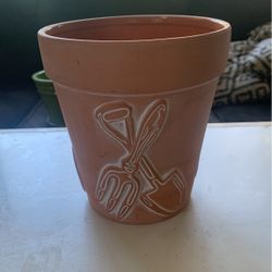 Garden Tool Ceramic Planter Pot