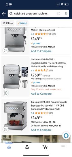 Cuisinart Espresso Programmable Maker