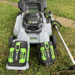 Ego Mower And Weed Wacker Kit With Battery And Charger For Each! 