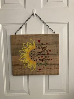 In A World Full Of Roses Sign (double sided)