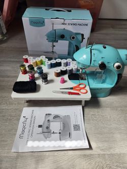 Magicfly Mini Sewing Machine Kit with Extension Table & Accessories