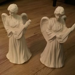 Set Of 2 Angel Candle Holders New 