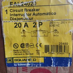 Brand New Circuit Breaker 20 A 2 Phase