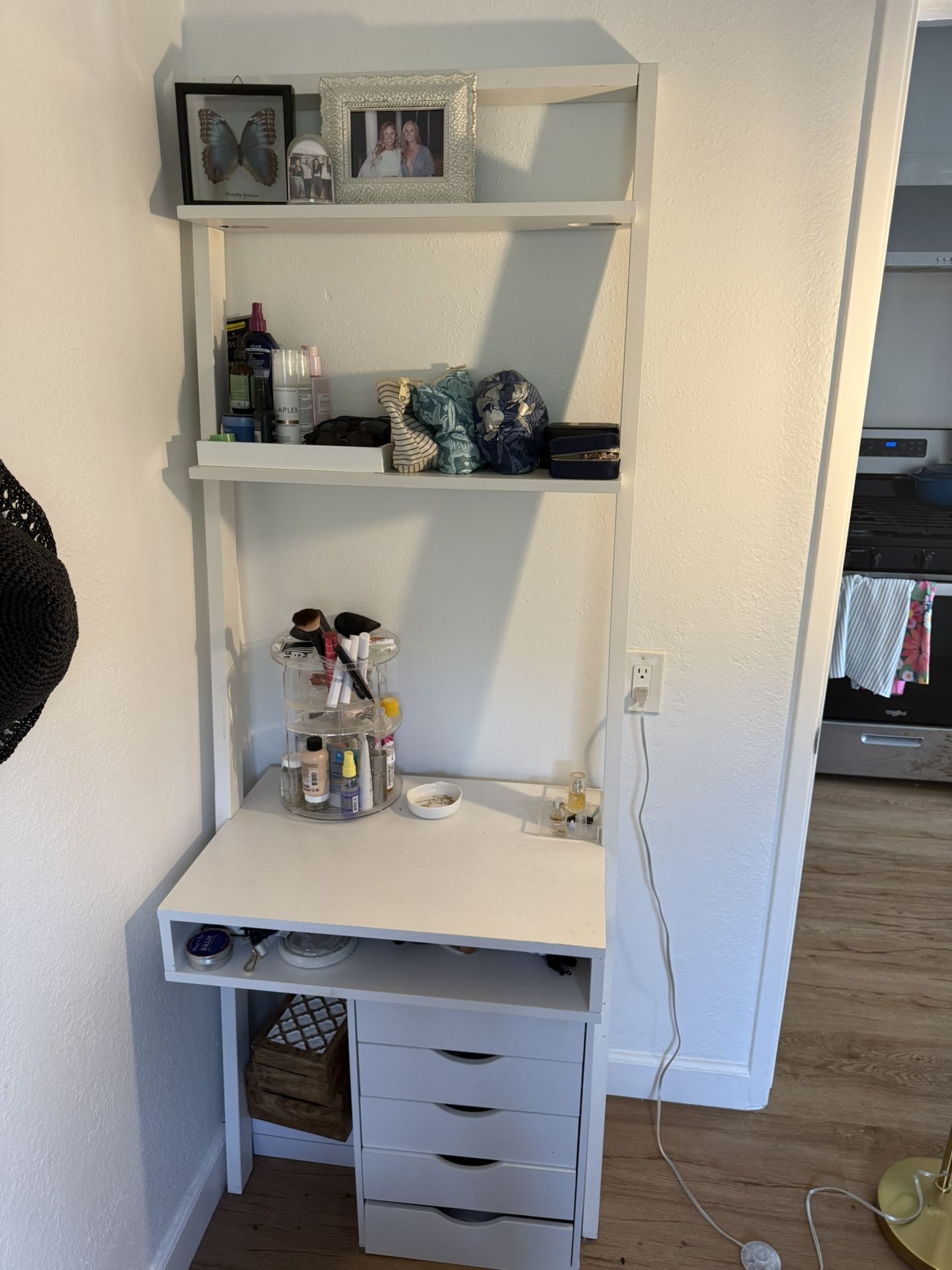 White Vanity Shelf (+ Free 5 Drawer Organizer)