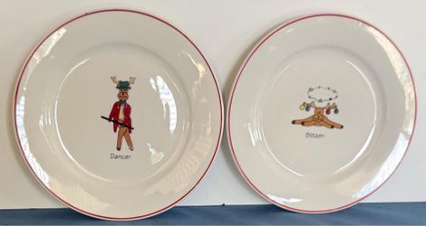 Whimsical Christmas Reindeer Dinnerware