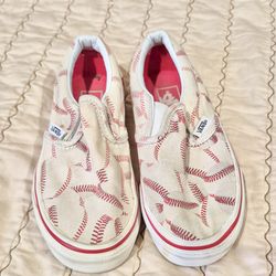 Vans baseball print kids shoes 13.5/ zapatos de niño