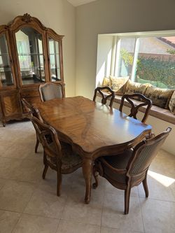 Dining Table + Chairs + Large China Cabinet