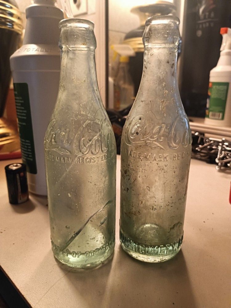2  Square Sided COCA COLA BOTTLES 1(contact info removed)