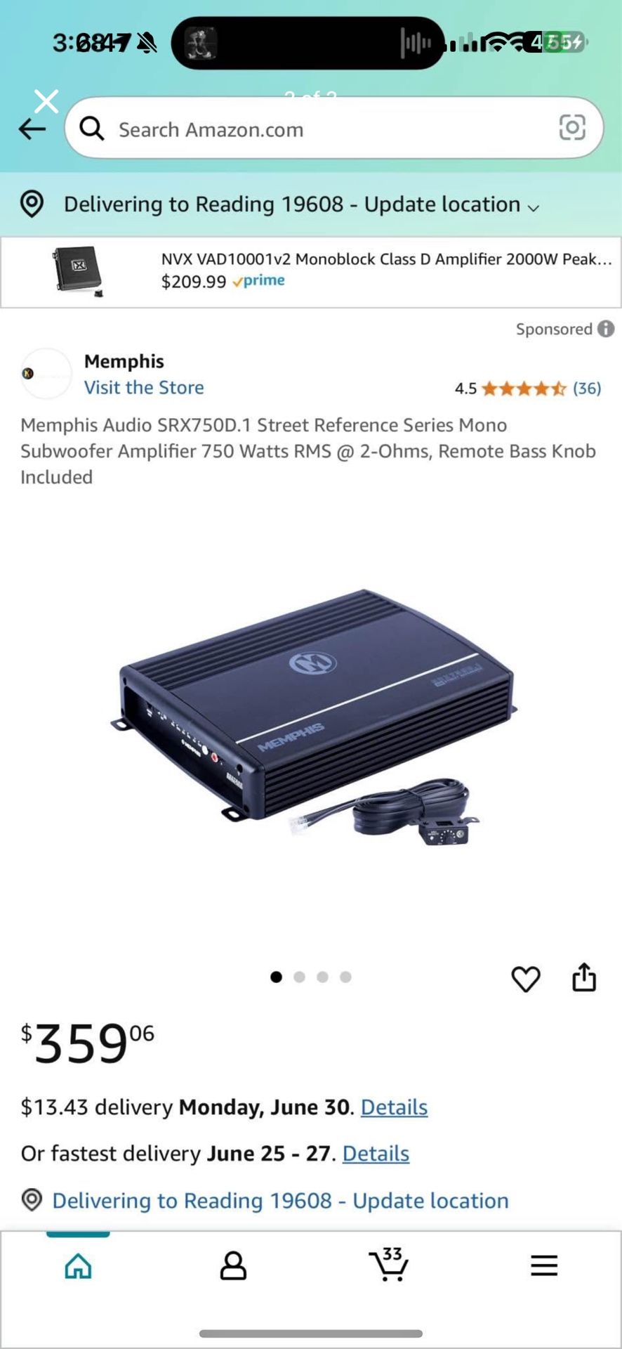 Memphis Car audio Amp