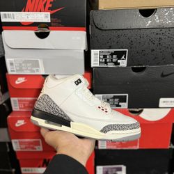 Jordan White Cement Reimagined 3s size 5.5Y USED But Clean