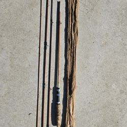 ANTIQUE BAMBOO FLY FISHING ROD 
