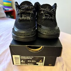 Jordan 3 Retro blackcat Size 4c
