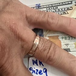 14K Solid Solid Gold Wedding Band Size 9 