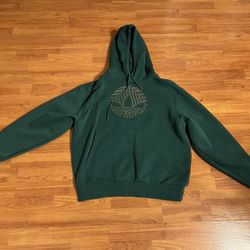Adidas Originals Trefoil Deco Collegiate Green Hoodie Men’s Size Large, Style Code H31338, Flawless
