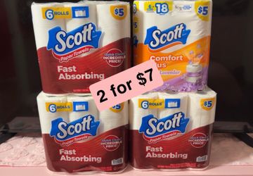 Scott paper towels and toilet paper