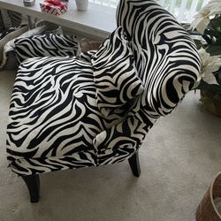 Chair. Stylish Zebra Fabric 