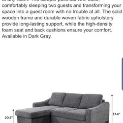 Convertible gray Couch  - OBO! MUST GO!