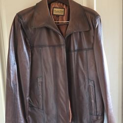 Real Leather Brown/Black Leather Jacket