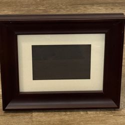 🖼️ Extra Large Espresso Frame for 5x7 Photo/Picture, Matting, Glass, Stand, Hooks (new)