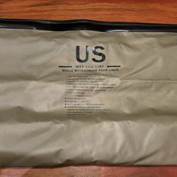 Military Surplus Waterproof Pack Liner, Large, New