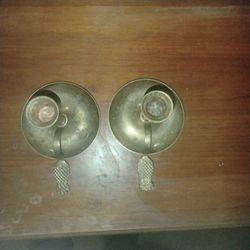 Brass Pineapple Candle Holders