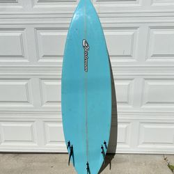 Turquoise 6’ Surfboard 