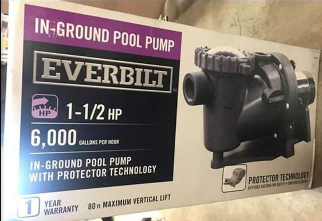 NEW Everbilt 1-1/2 HP Pool Pump