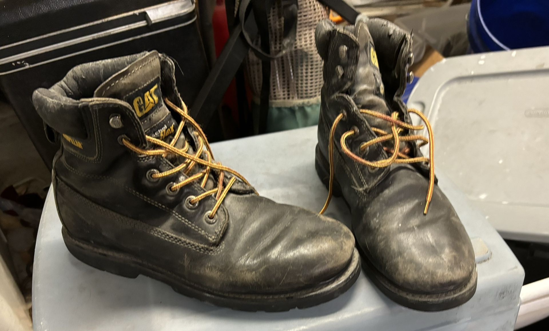 Work/Biker Boots Size 12 Lace Up. Public Meet.