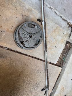 225 lb Olympic Weight Set with Barbell