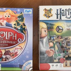 Games board, games children’s games, Harry Potter, Rudolph soggy doggy yeti and spaghetti $10 each
