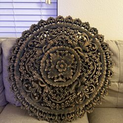 Teak Wood Wall Decor 24”