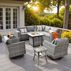 Brand New Patio Outdoor Furniture Set With Fire Pit 