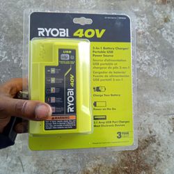 Ryobi 2in1 Portable Battery Charger/USB POWER SOURCE