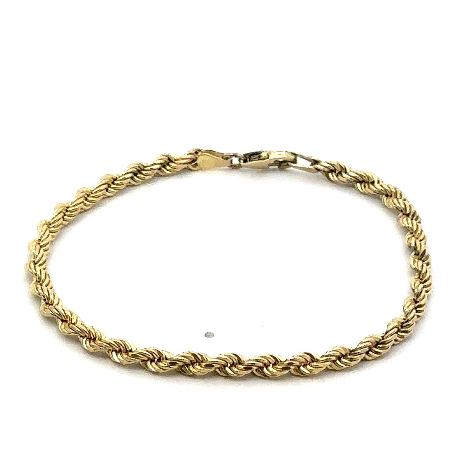 14k Yellow Gold 8” Inch Rope Chain Bracelet GP3107344