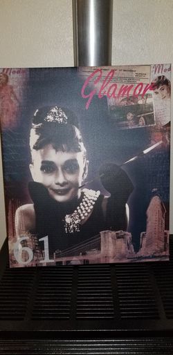Audrey Hepburn canvas frame