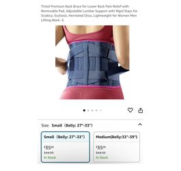 Brand new Premium Back Brace for Lower Back Pain Relief with Removable Pad, Adjustable Lumbar Support with Rigid Stays for Sciatica, Scoliosis, Hernia