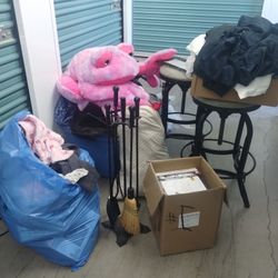 ALL FREE barstools x2; CLOTHING and household womans boots , rain boots fireplace tools