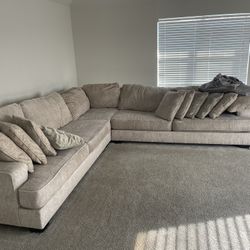 Large Biege Sectional 