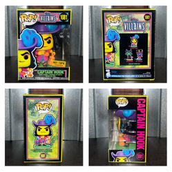 Funko Pop DISNEY VILLAINS Captain Hook (Blacklight) Exclusive