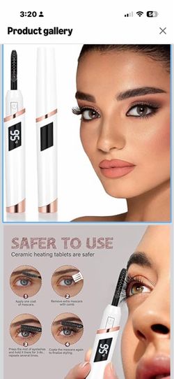 Heated Eyelash Curler for Women, Electric Lash Curler with 10s Fast Heating, 4 Adjustable Temp (65°C-95°C), 24H Curl, USB-C Rechargeable, Ergonomic De