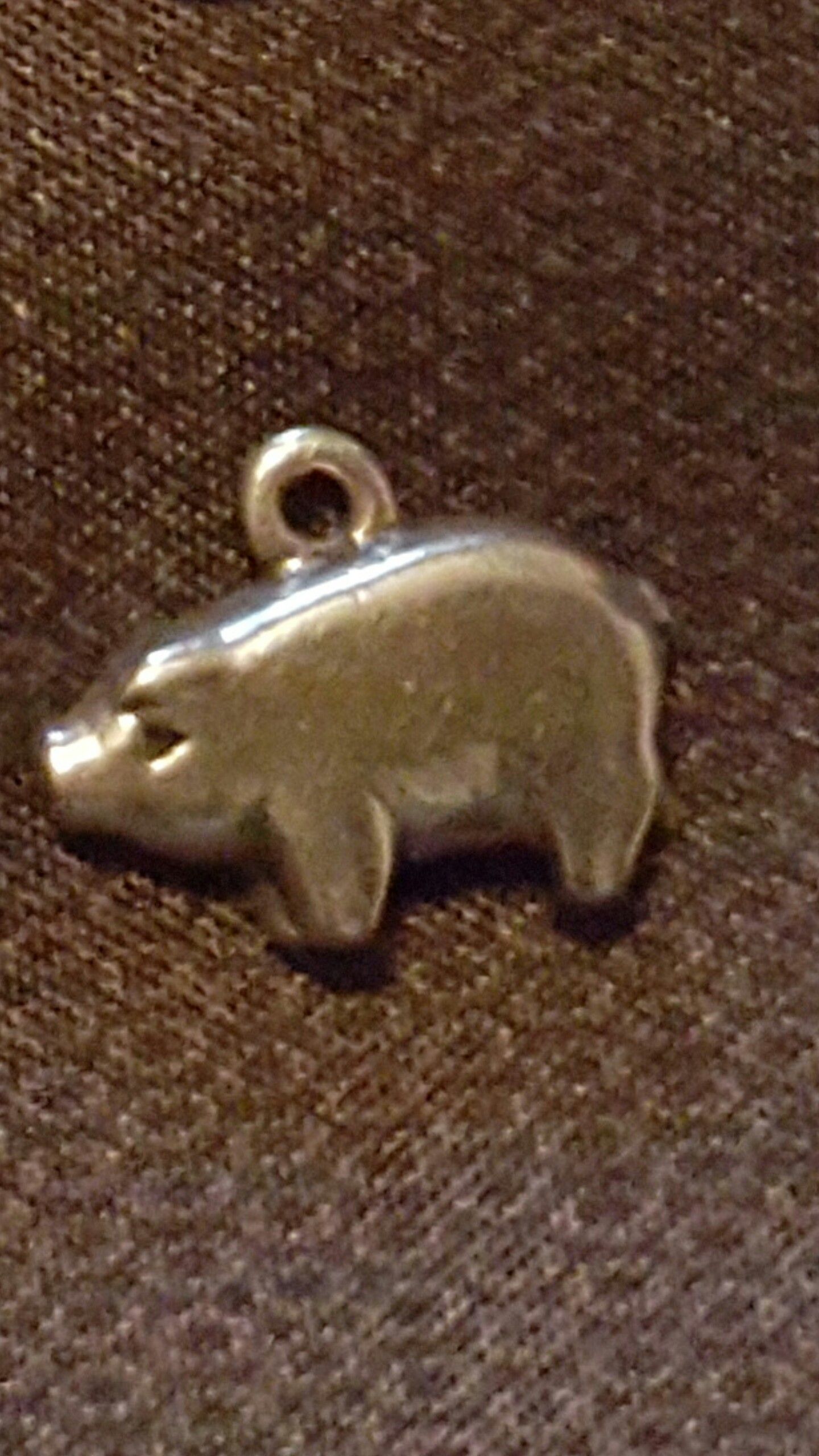 Retired Silver James Avery 3D Pig Charm