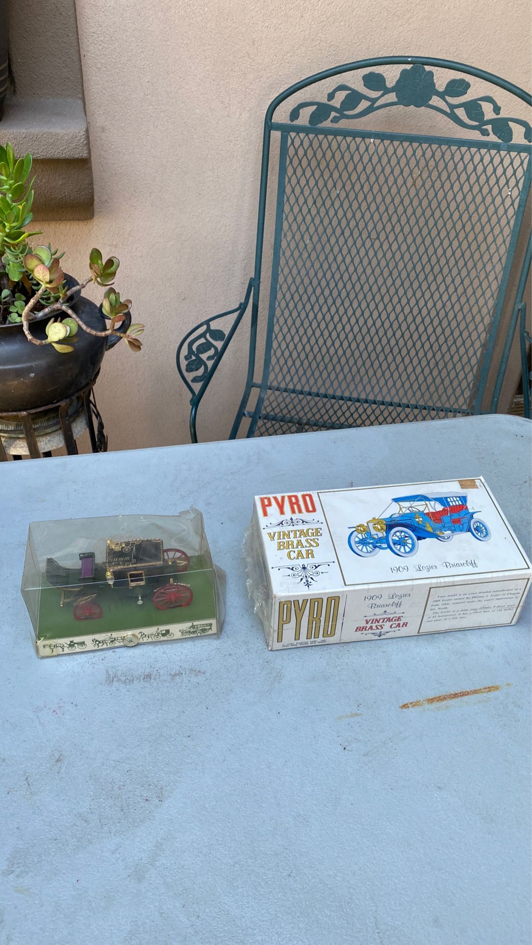 Vintage brass cars
