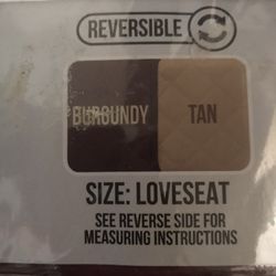  Two New Reversible Maroon/Tan Loveseat Small Couch & Large Chair Covers!