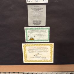 Signed Ted Williams Frame Picture 