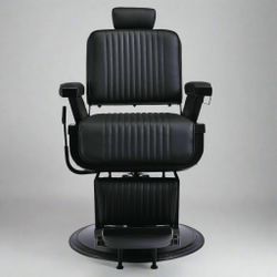 Lincoln Matte Black Barber Chair