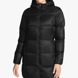 Eddie Bauer Women's Luna Peak Water Resistant Down Parka (Black, Small)