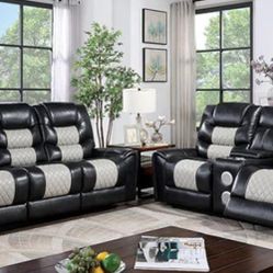 POWER RECLINING SOFA AND LOVESEAT 